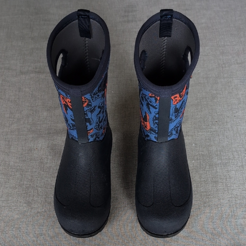Bogs Kids Neo Classic Insulated Waterproof Rain Boots  Dinosaurs Sz 4 Big Kids